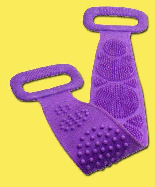 Longue Brosse de Bain Double Sens en Silicone