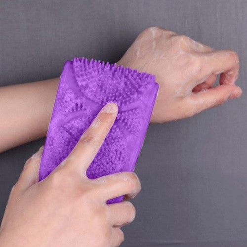 Longue Brosse de Bain Double Sens en Silicone