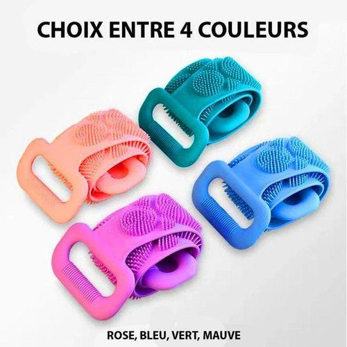 Longue Brosse de Bain Double Sens en Silicone