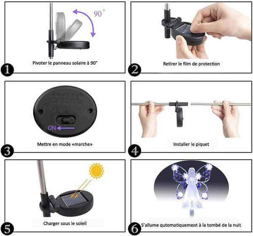 Lumière Solaire Ange Extérieure Pour Jardin
