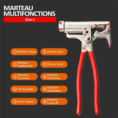Marteau Multifonctions 10-en-1