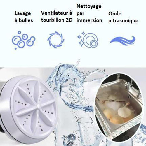 Mini Lave-vaisselle | Lave-linge Ultrasonique Portable