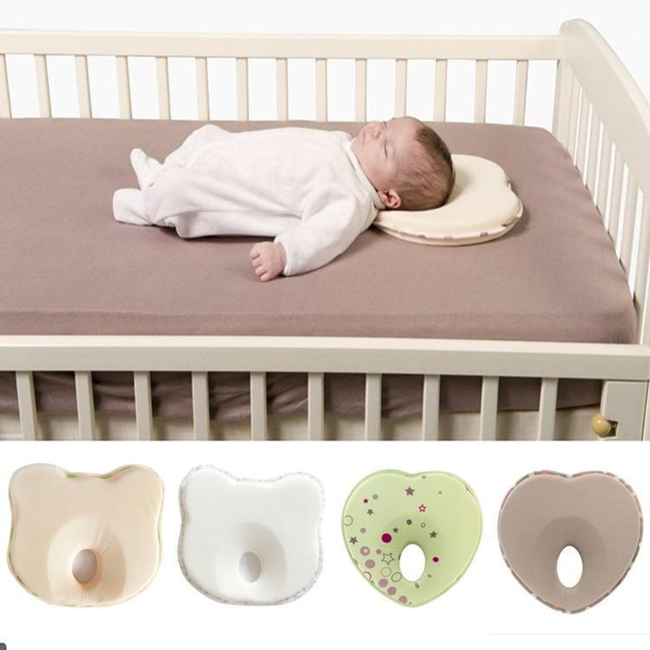 Oreiller en Mousse Anti-tête Plate pour Bébé