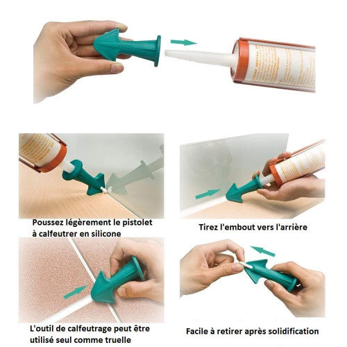 Outil De Calfeutrage En Silicone 3-en-1