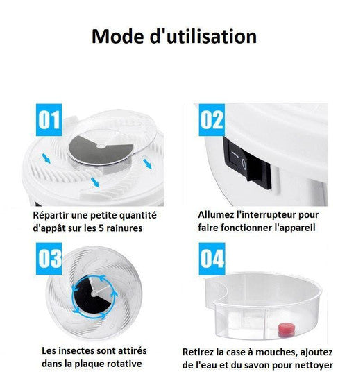 Piège À Mouches Électrique Rotatif