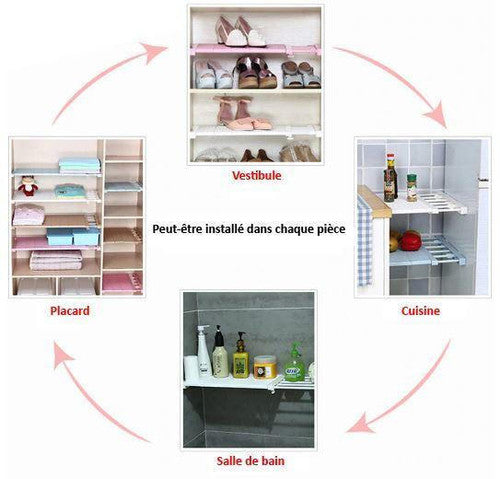 Planche de rangement ajustable