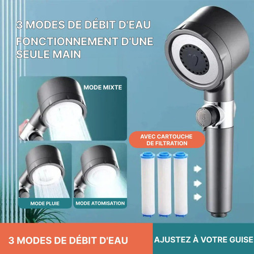 Pommeau De Douche Haute Pression Economique 4-en-1
