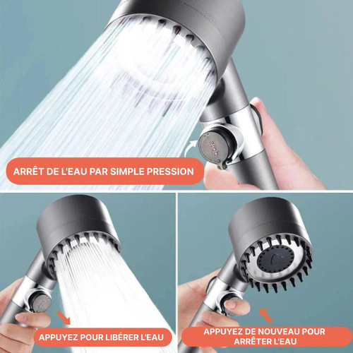 Pommeau De Douche Haute Pression Economique 4-en-1