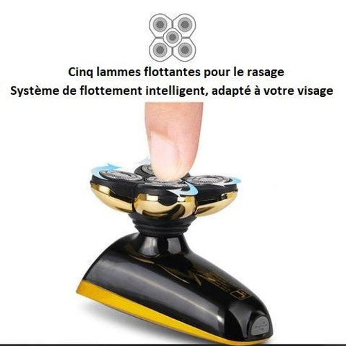 Rasoir Electrique Rechargeable avec Tête de Rasage Flottante