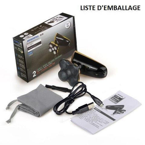 Rasoir Electrique Rechargeable avec Tête de Rasage Flottante