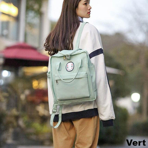 Sac Couleur Pastel avec Tête Kawaii
