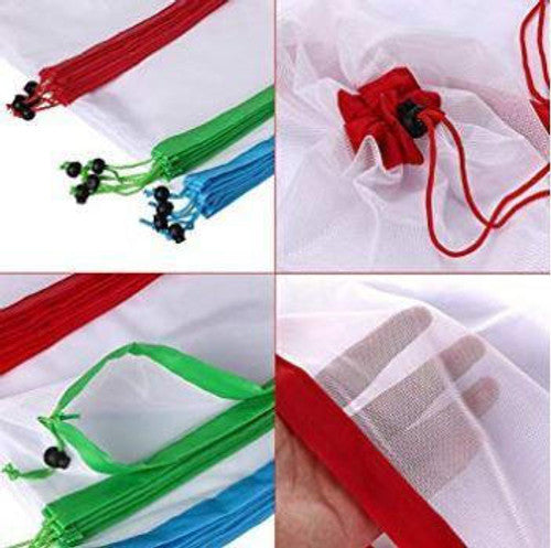 Sacs Réutilisables en 3 Tailles - (Lot de 12)