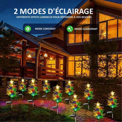 Sapin de Noel Lumineux Extérieur Solaire