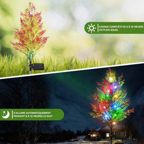 Sapin de Noel Lumineux Extérieur Solaire