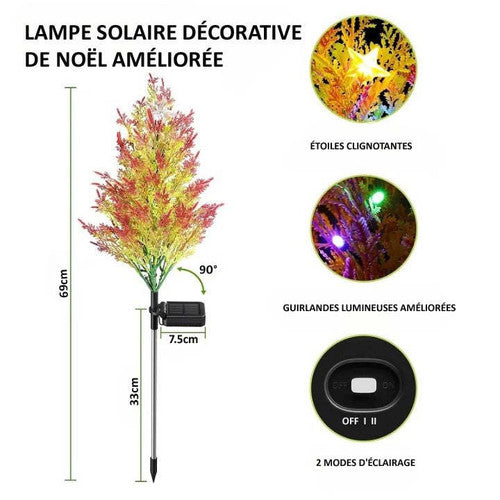 Sapin de Noel Lumineux Extérieur Solaire