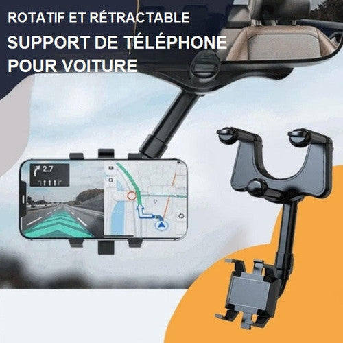 Support De Téléphone Rotatif Et Rétractable Pour Voiture