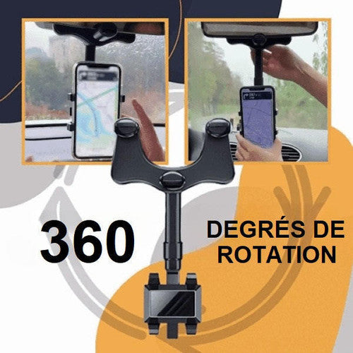 Support De Téléphone Rotatif Et Rétractable Pour Voiture