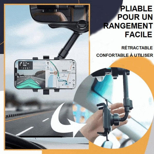 Support De Téléphone Rotatif Et Rétractable Pour Voiture