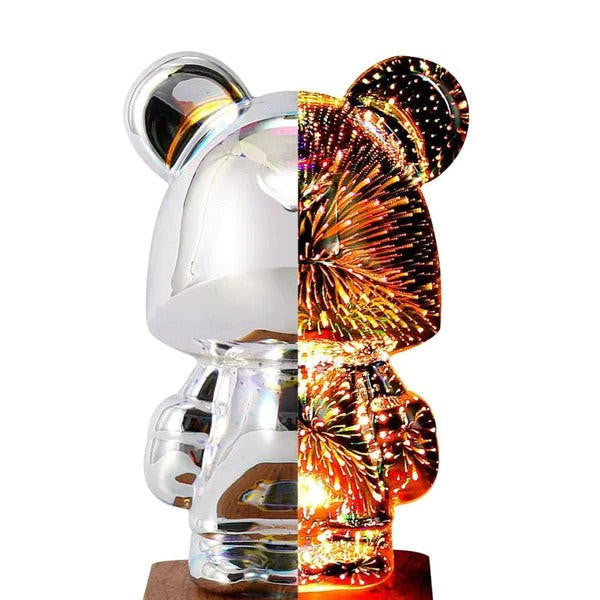 Veilleuse Ourson En Verre 3D