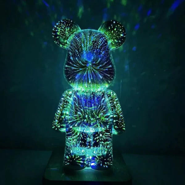 Veilleuse Ourson En Verre 3D