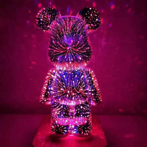 Veilleuse Ourson En Verre 3D