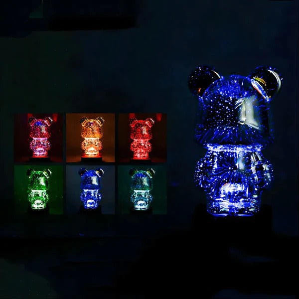 Veilleuse Ourson En Verre 3D