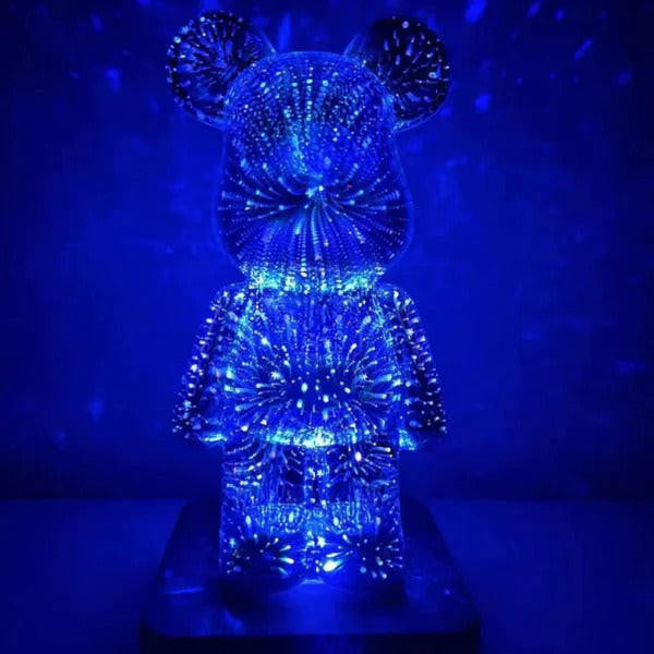 Veilleuse Ourson En Verre 3D