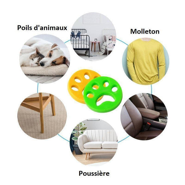 Anti poils animaux machine à laver - Patte Anti-peluche