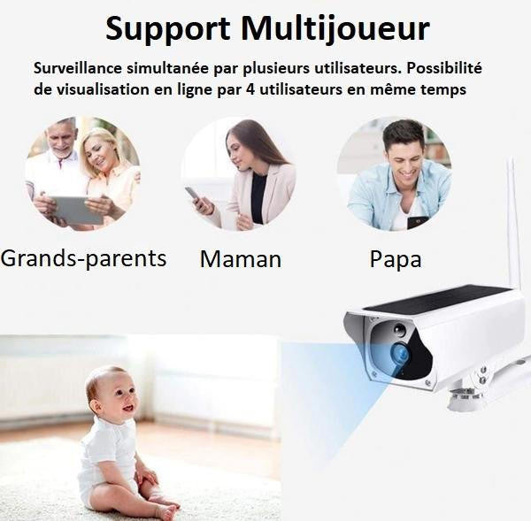 Caméra De Surveillance Sans Fil Solaire CameSafe™
