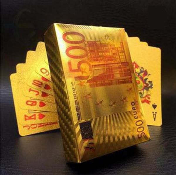 Cartes à Jouer Luxe en Feuille d'Or 24K