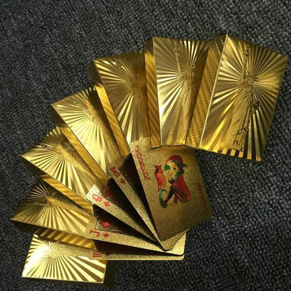 Cartes à Jouer Luxe en Feuille d'Or 24K