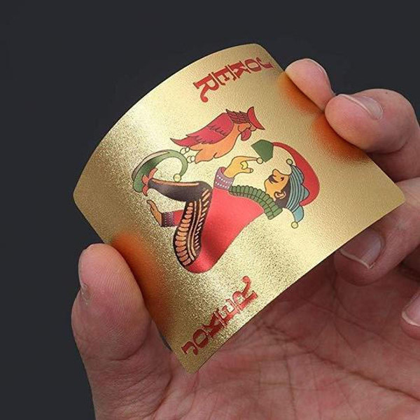 Cartes à Jouer Luxe en Feuille d'Or 24K