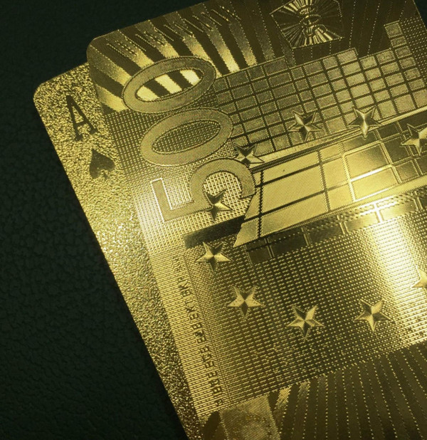 Cartes à Jouer Luxe en Feuille d'Or 24K