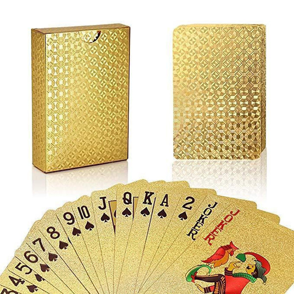 Cartes à Jouer Luxe en Feuille d'Or 24K