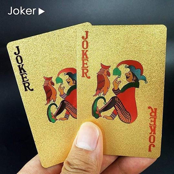 Cartes à Jouer Luxe en Feuille d'Or 24K