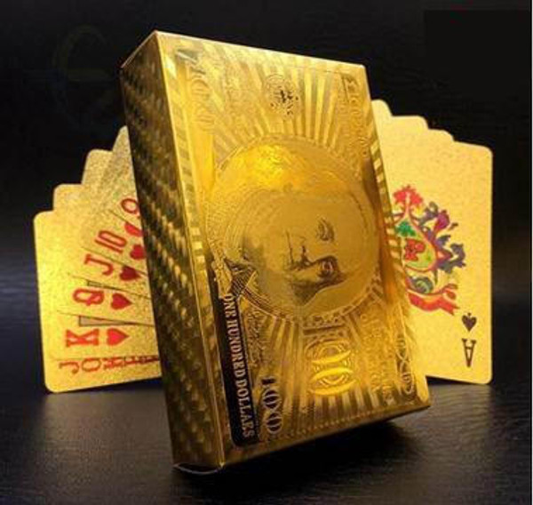 Cartes à Jouer Luxe en Feuille d'Or 24K
