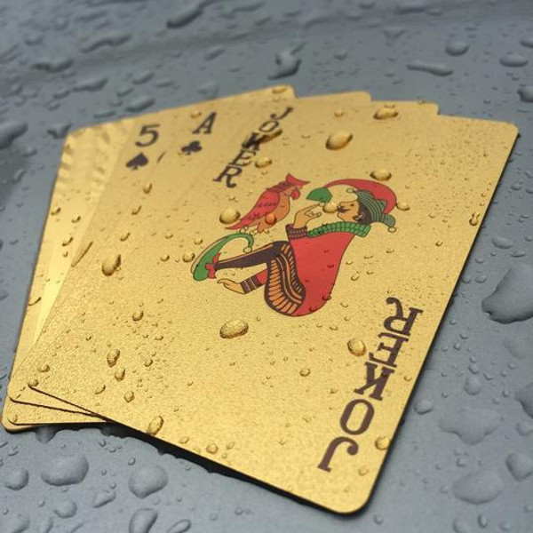 Cartes à Jouer Luxe en Feuille d'Or 24K
