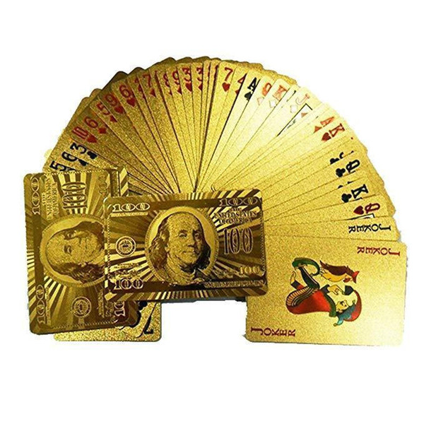 Cartes à Jouer Luxe en Feuille d'Or 24K