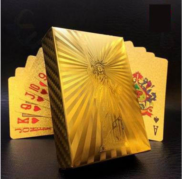 Cartes à Jouer Luxe en Feuille d'Or 24K