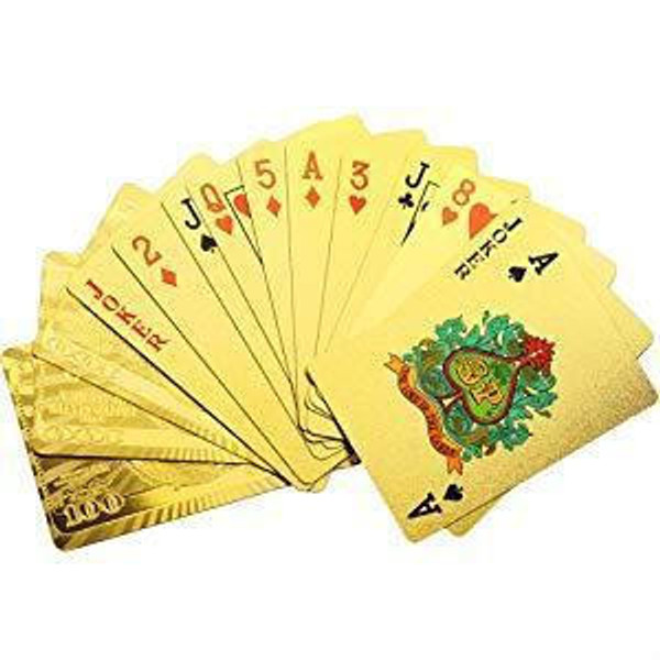 Cartes à Jouer Luxe en Feuille d'Or 24K