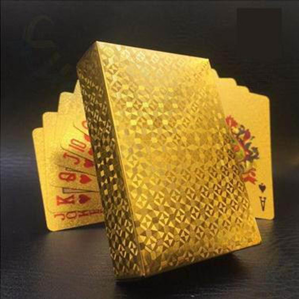Cartes à Jouer Luxe en Feuille d'Or 24K