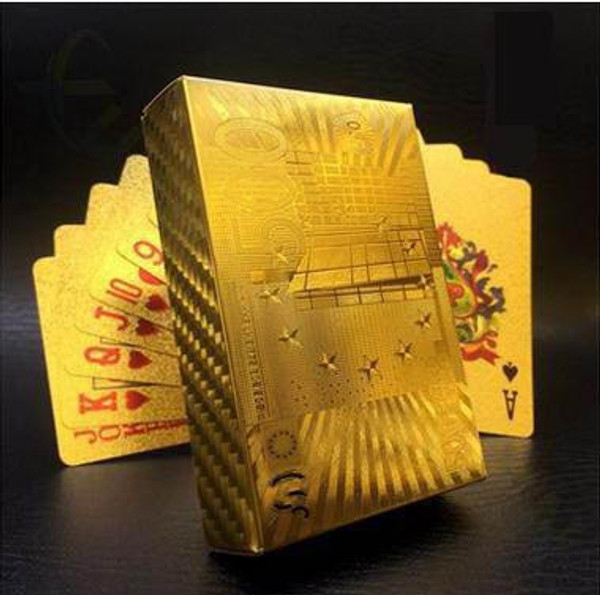 Cartes à Jouer Luxe en Feuille d'Or 24K