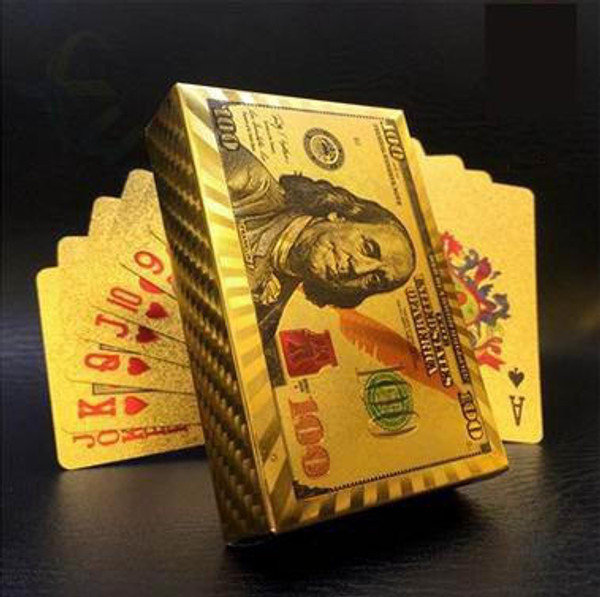 Cartes à Jouer Luxe en Feuille d'Or 24K