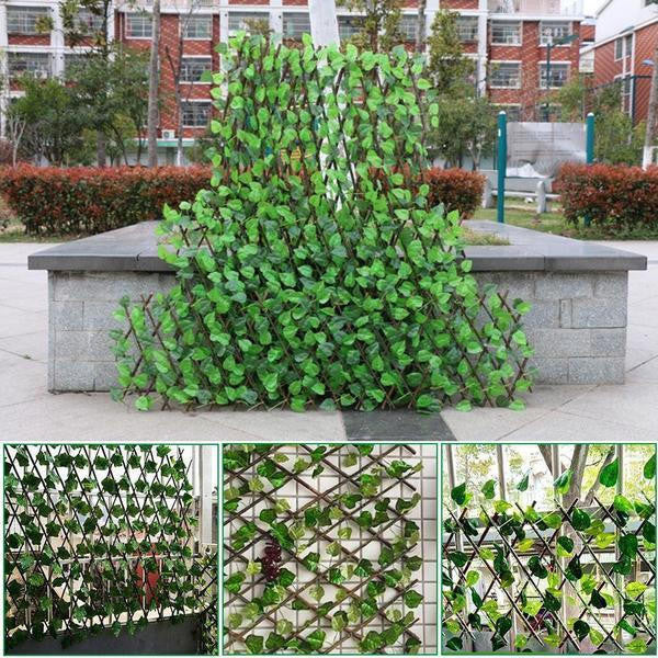 Clôture de Plante de Jardin Artificielle Rétractable