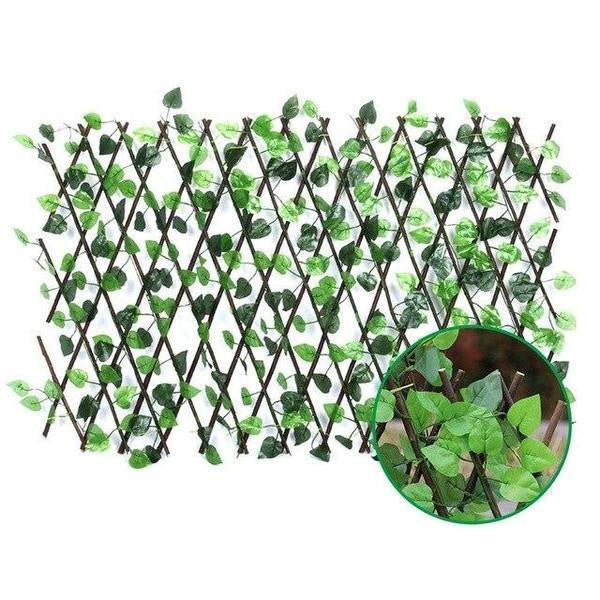 Clôture de Plante de Jardin Artificielle Rétractable