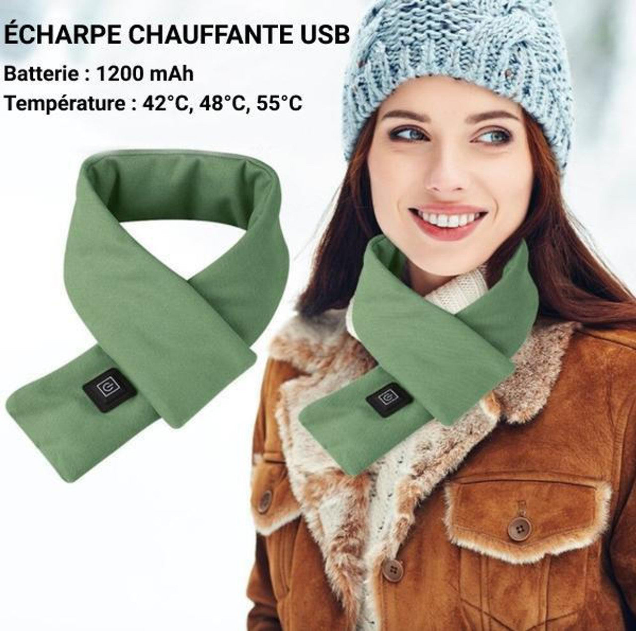 Écharpe Chauffante Pour l'Hiver