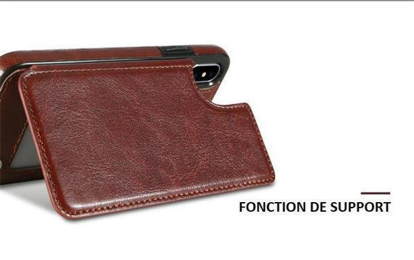 Etui En Cuir De Luxe Pour I-Phone Multi-Usage