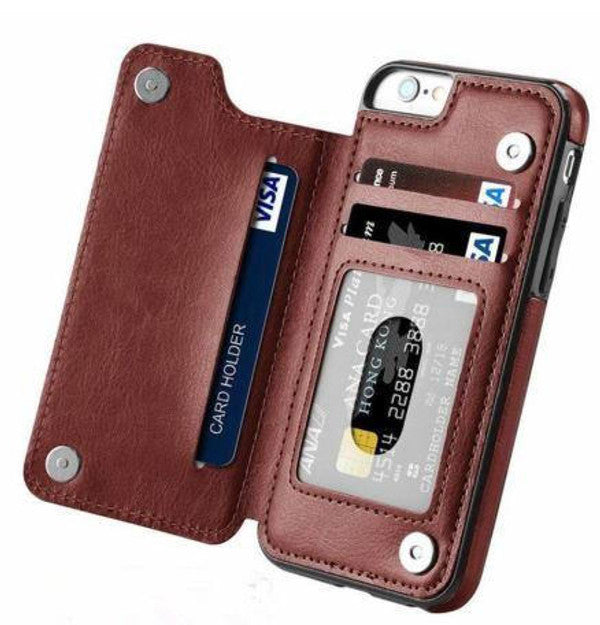 Etui En Cuir De Luxe Pour I-Phone Multi-Usage