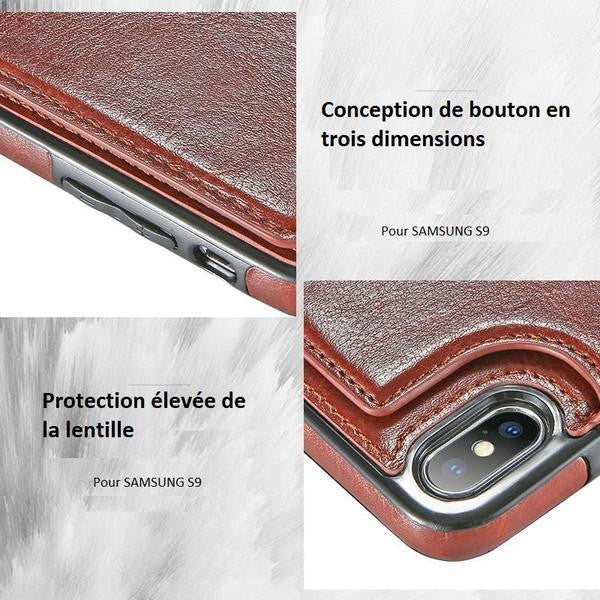 Etui En Cuir De Luxe Pour I-Phone Multi-Usage