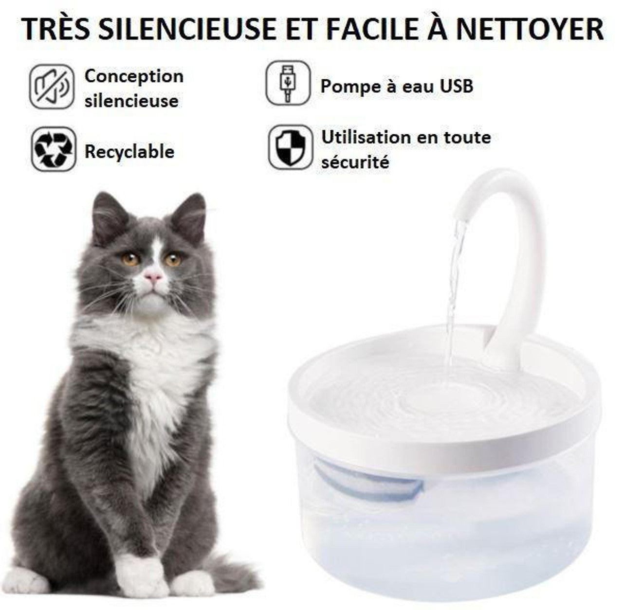 Fontaine à Eau Pour Chat - CatClaire™